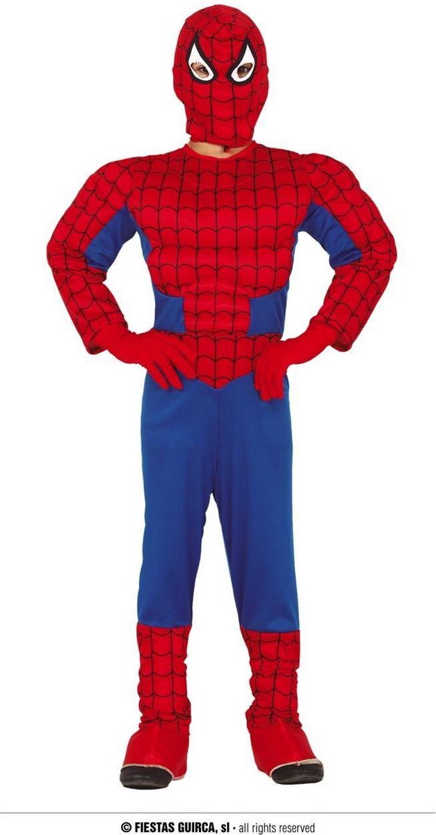 Spiderman Kostuum | Spiderman De Wereldredder Kind Kostuum | Maat 176 | Carnaval kostuum | Verkleedkleding